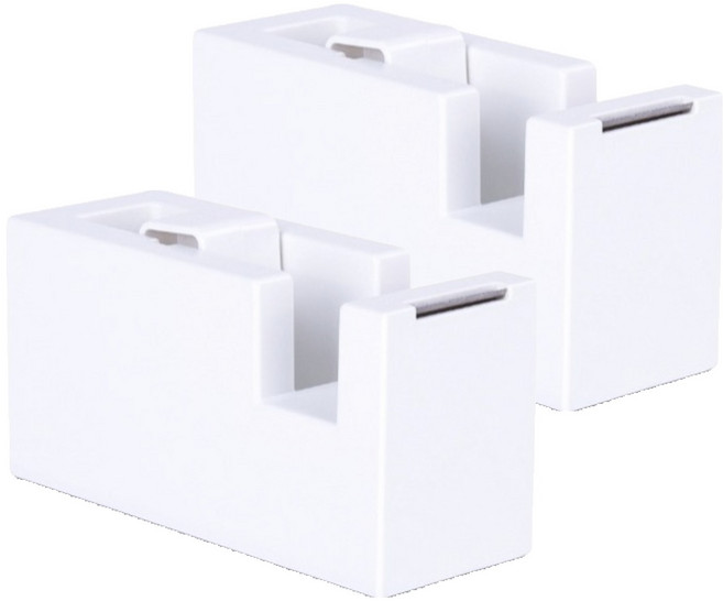 누사인 ABS 테이프 디스펜서 NS121, 화이트, 2개