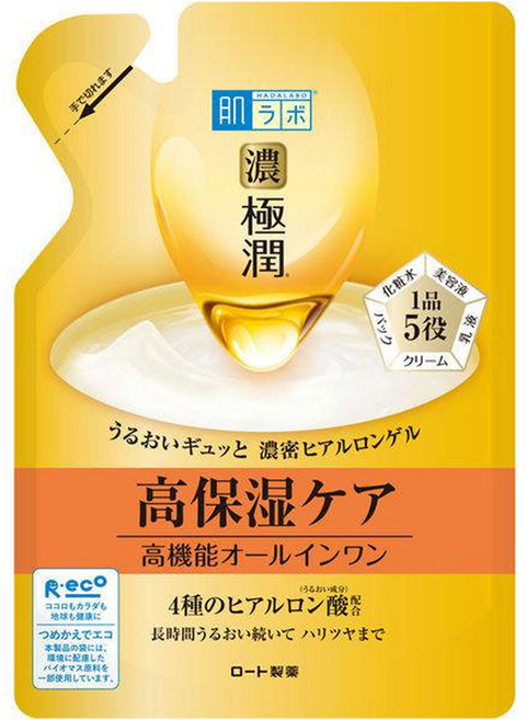 HADALABO 肌研 濃極潤 完美高保濕多效凝露 補充包, 80g, 1包