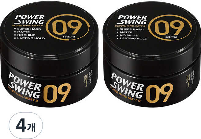 미쟝센 파워스윙 슈퍼 하드 매트 왁스 9, 80g, 4개