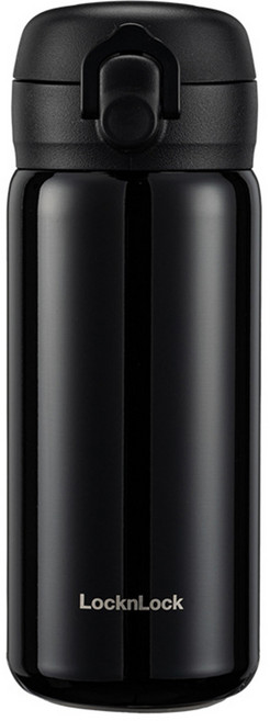 LocknLock 樂扣樂扣 彈跳蓋保溫杯 300g, 黑色, 370ml, 1個