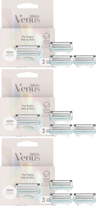 Venus Y존 제모기 면도날, 3개입, 3개