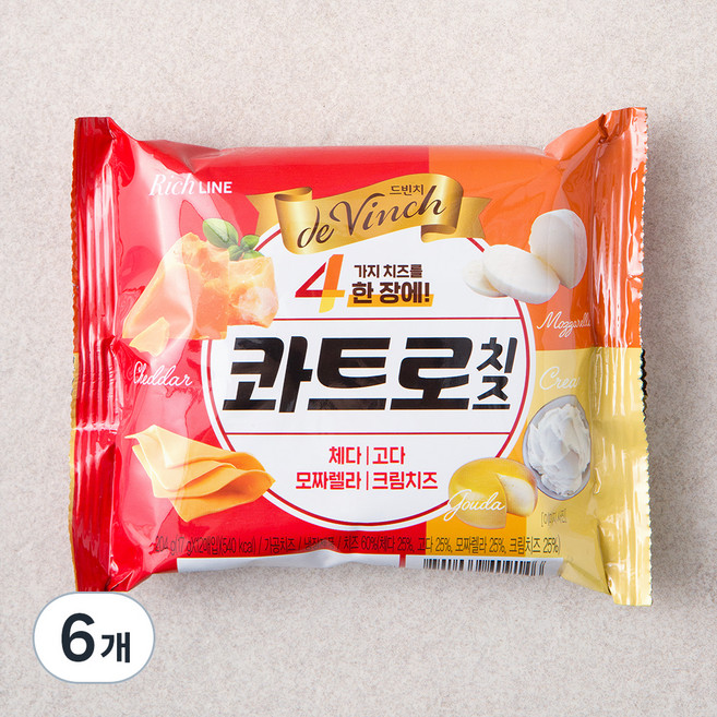 남양유업 콰트로 치즈, 17g, 12개입, 6개