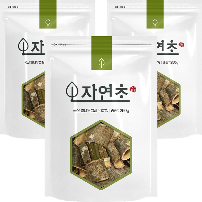 자연초 벌나무 껍질, 250g, 3개