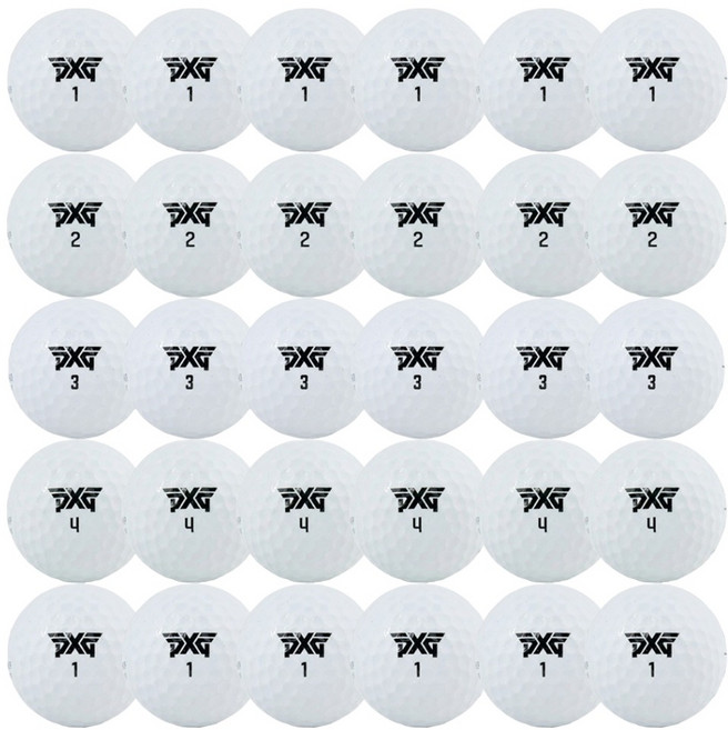 피엑스지 혼합 골프공 로스트볼 특A+ 42.67mm, 화이트, 1세트, 30개입