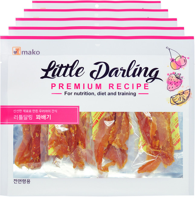 리틀달링 강아지 건조간식, 꽈배기, 300g, 5개