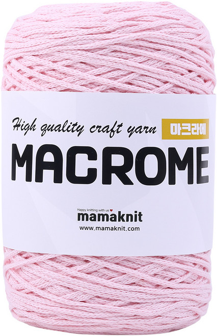 마마니트 마크라메 케이크 뜨개실, 단색30베이비핑크, 1개