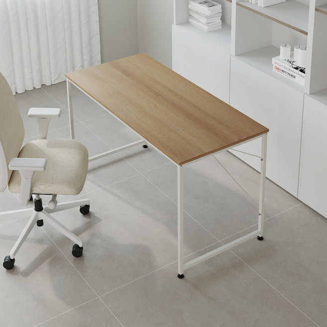 소프시스 위더스 멀티 책상 1260, 티크판넬 + 화이트프레임