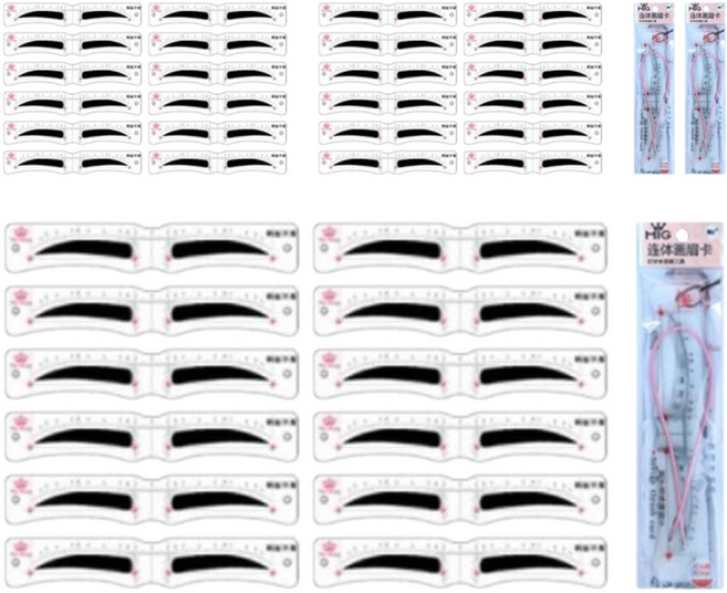 눈썹그리기 가이드 고정틀 12종 키트, 3세트