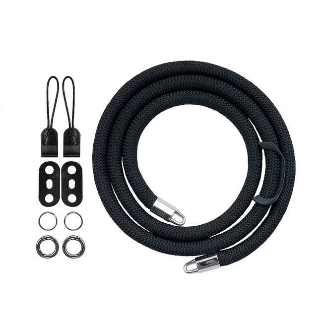 벤토사 카메라 넥스트랩 꼬임방지 로프 세트, 1세트, VTS TYT5(블랙)