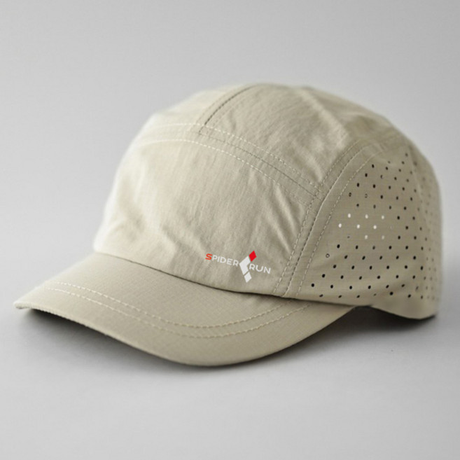 스파이더런 러닝 숏챙 모자, 미백색, 1개
