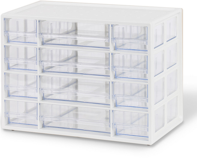 프랑코홈 시스템 멀티박스 12칸 혼합형, White, 4단