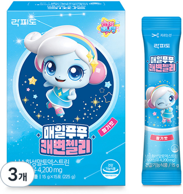 락피도 매일푸푸 쾌변젤리 15p, 225g, 3개