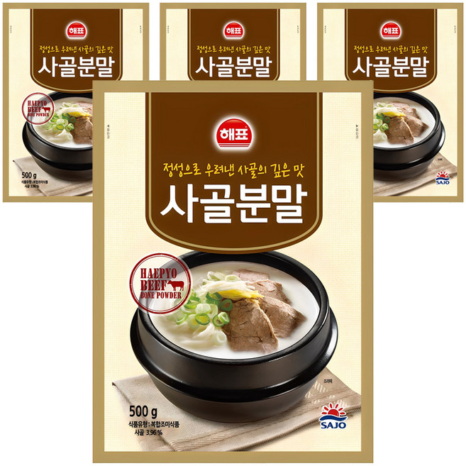 해표 사골분말, 500g, 4개