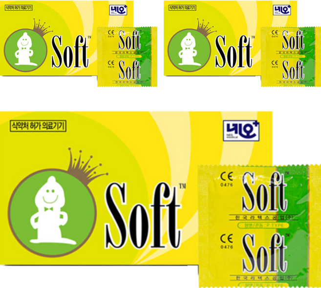 네오메디칼 소프트 슬림형 P-TYPE 콘돔 0.03mm, 10개입, 3개