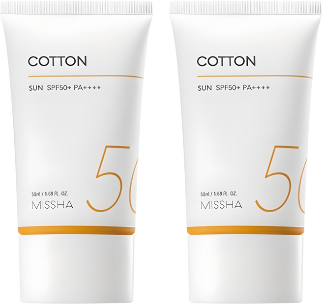 미샤 올 어라운드 세이프 블록 코튼선크림 SPF50+ PA++++, 50ml, 2개