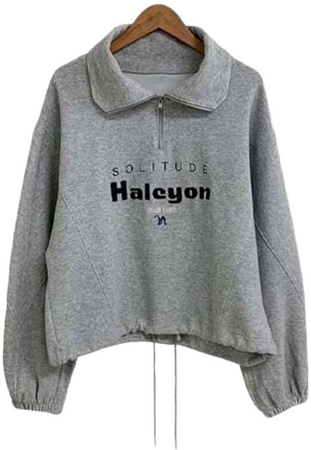 반에이크 반집업 루즈핏 티셔츠