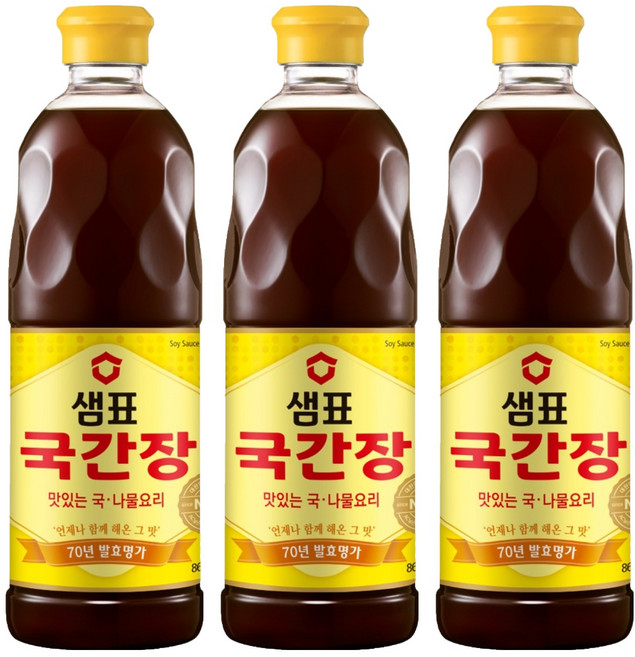 샘표 국간장, 860ml, 3개