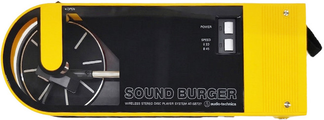 audio-technica 鐵三角 Sound Burger 無線可攜式黑膠唱盤機 原廠保固, AT-SB727, 黃色