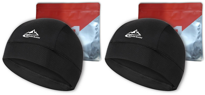 고로브이조이 잇곰 사이클 라이딩 헬멧 이너 캡, 블랙, 2개