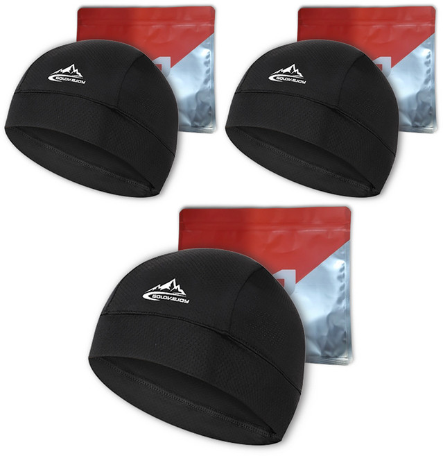 고로브이조이 잇곰 사이클 라이딩 헬멧 이너 캡, 블랙, 3개