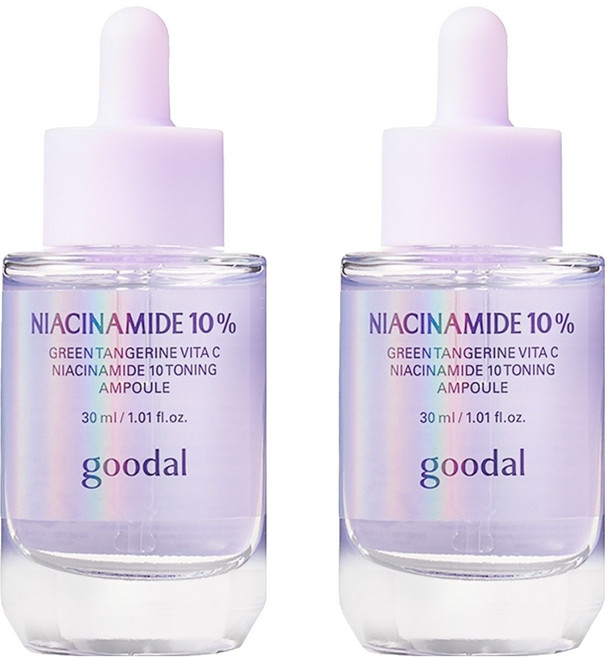 goodal 青橘維他命C菸鹼醯胺10淡斑精華液, 2個, 30ml