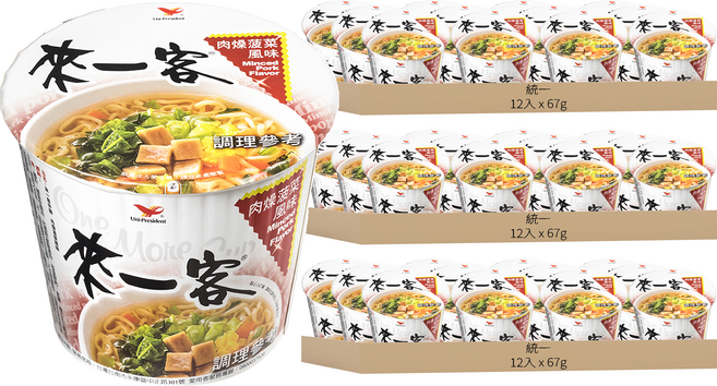 統一 來一客 肉燥菠菜風味 67g, 36入