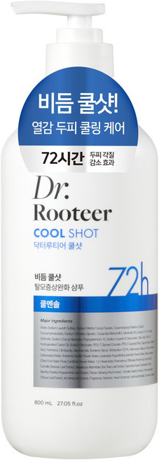 닥터루티어 비듬 쿨샷 탈모증상완화 샴푸 쿨멘솔, 1개, 800ml