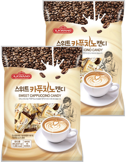 일광제과 스위트카푸치노캔디, 280g, 2개