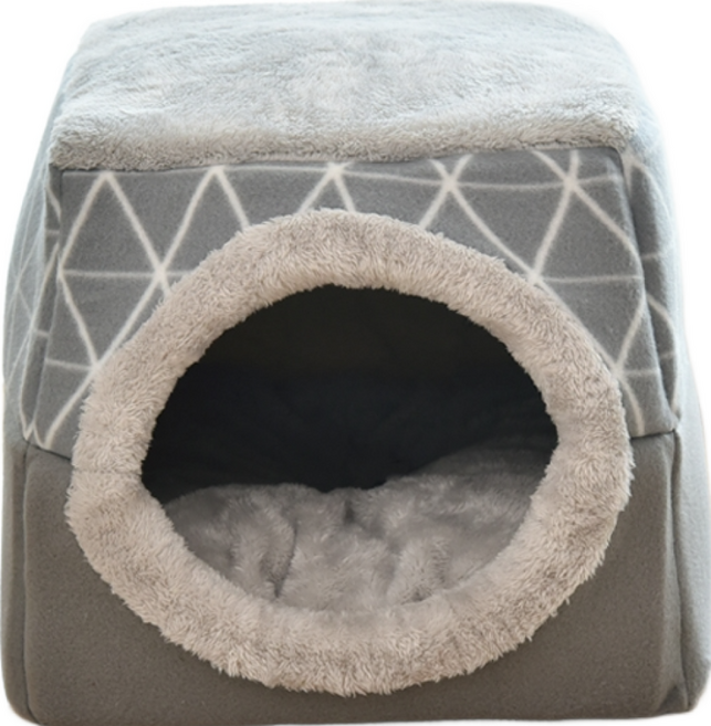 萌貝貝 兩用太空箱寵物窩, 灰色, 1個