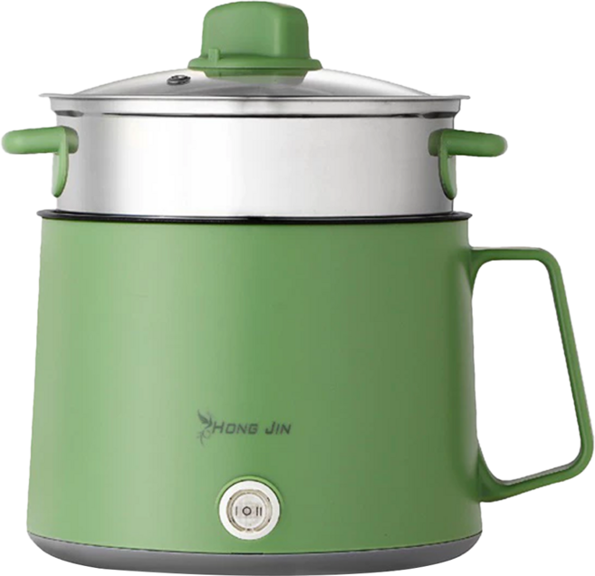 HONG JIN 宏晉 多功能蒸煮鍋 ONLY-1 25 x 17cm 綠色 0.92g 1700ml, 1個, 25cm