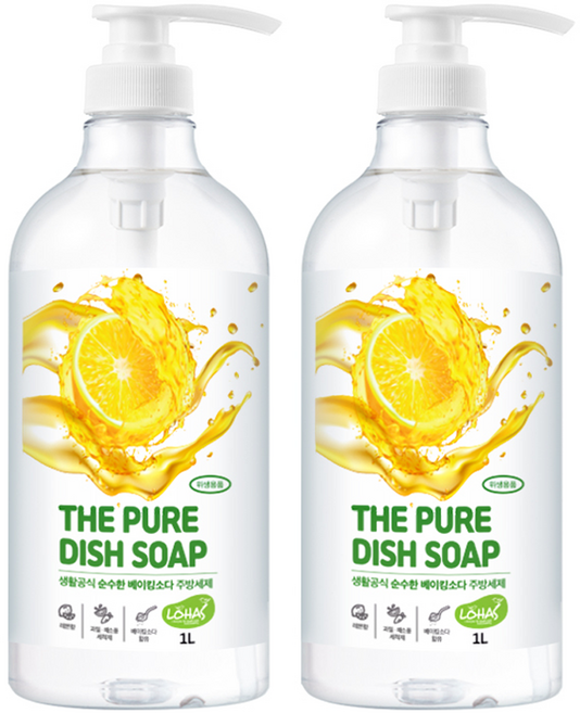 생활공식 순수한 베이킹소다 주방세제, 1000ml, 2개