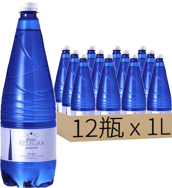 FONTE ALLEGRA 亞莉佳 氣泡礦泉水, 1L, 12瓶