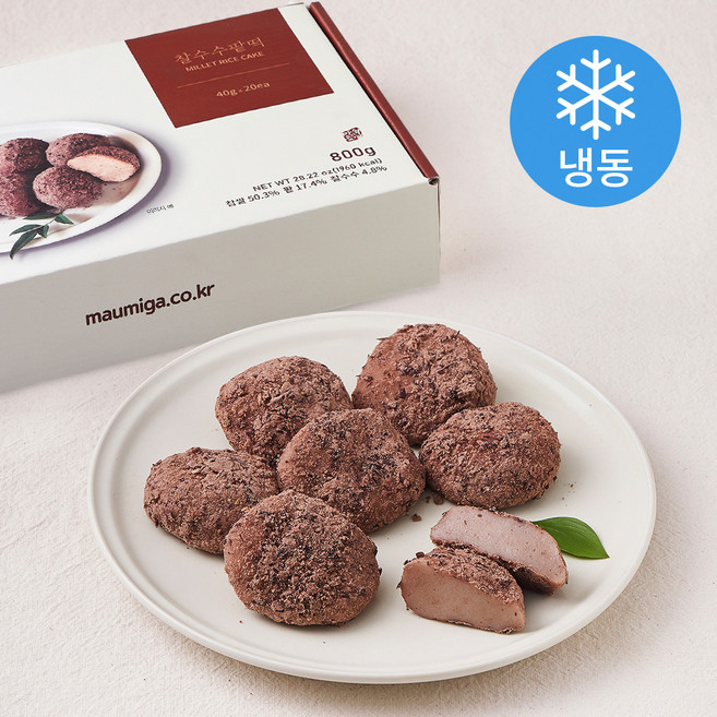 마음이가 찰수수팥떡 (냉동), 40g, 20개입, 1개