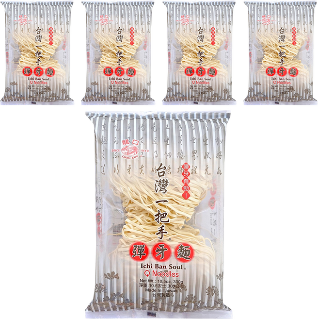 龍口 台灣一把手 彈牙麵, 300g, 5包