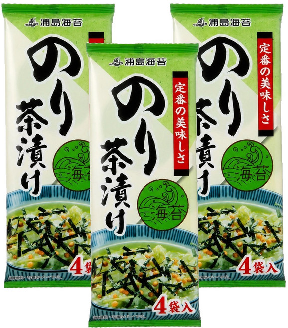 浦島海苔 經典茶泡飯 海苔味 海苔茶泡飯 5入, 3個, 25.5g
