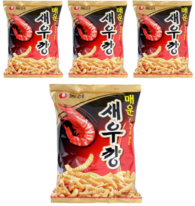 새우깡 매운새우깡, 90g, 4개