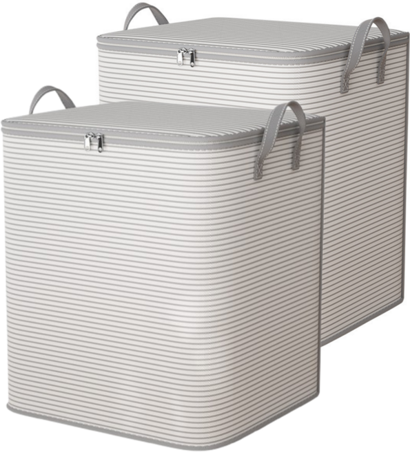 블룸홈 대용량 이불 옷 패브릭 정리함 140L, 그레이, 2개