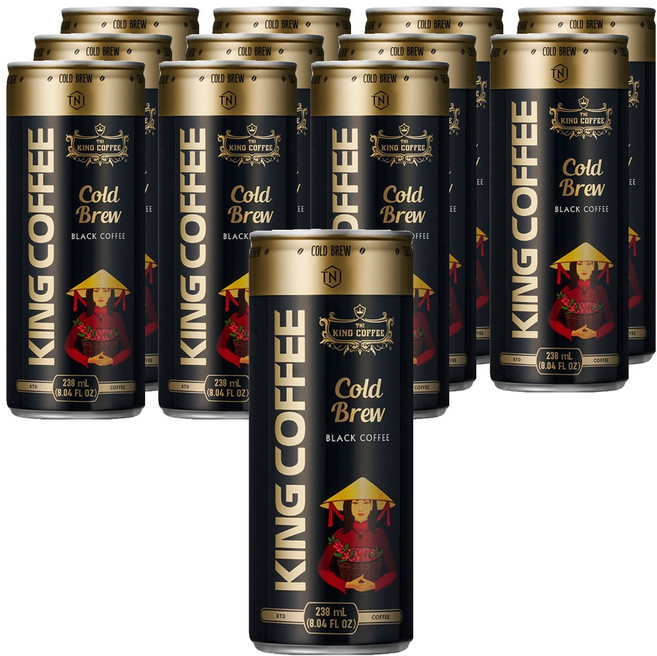 TNI KING COFFEE 冷萃黑咖啡, 12個, 238ml