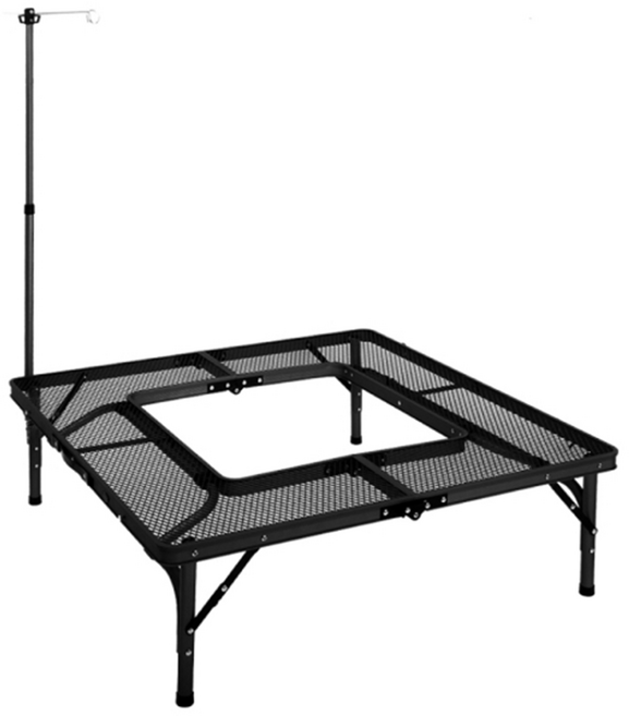 KZM OUTDOOR 鋼網圍爐桌 4kg, 黑色