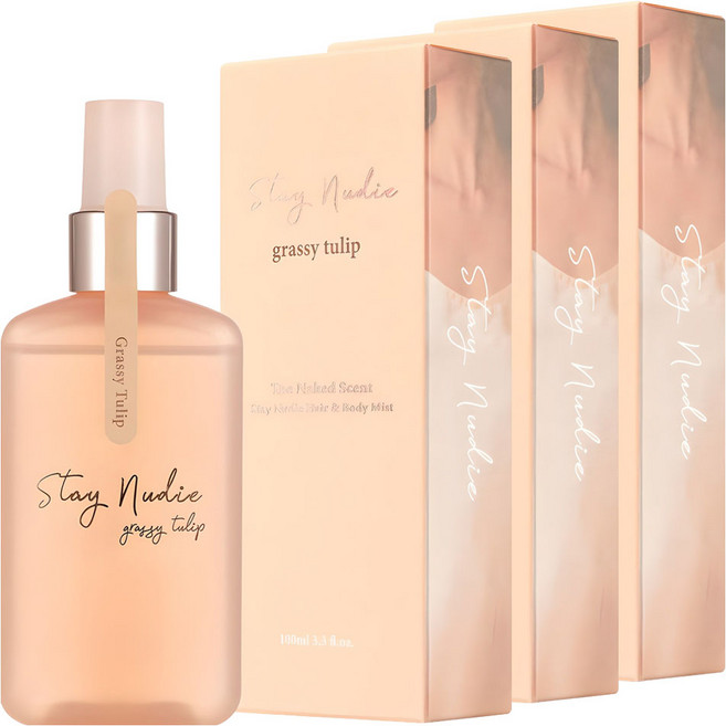 바디홀릭 스테이누디 헤어 앤 바디미스트 그래시 튤립, 100ml, 3개