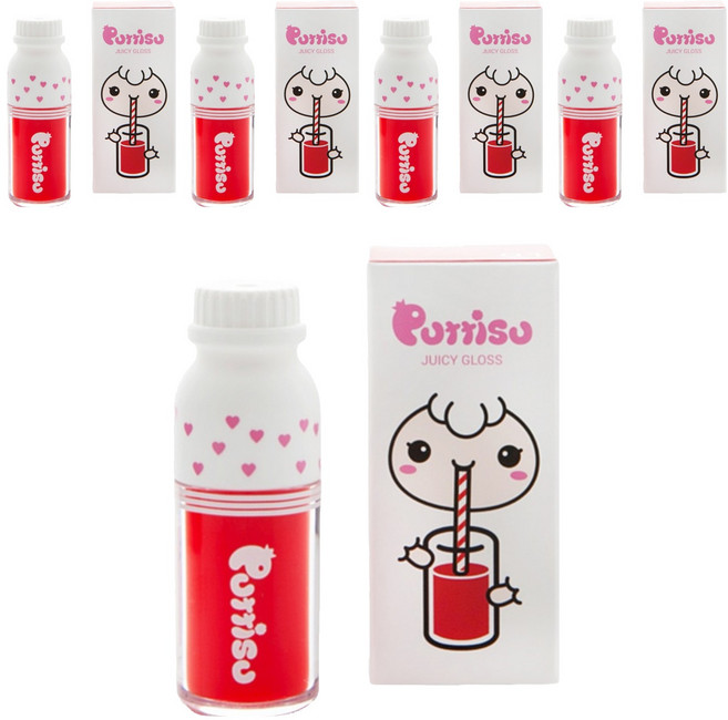뿌띠슈 어린이 쥬시 립 글로스 3.2g, 레드루비, 5개