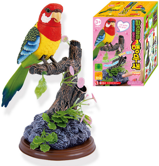 토이게이트 따라쟁이 앵무새 로봇 장난감, 레드, 1개