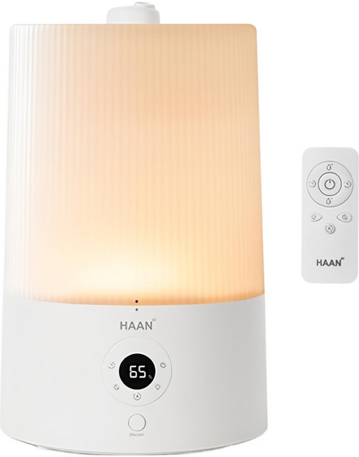 한경희생활과학 초저소음 리모컨형 무드등 초음파 가습기, HAAN-HD700A, 화이트
