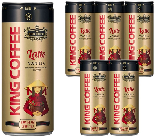 티엔아이킹커피 바닐라 라떼, 6개, 238ml