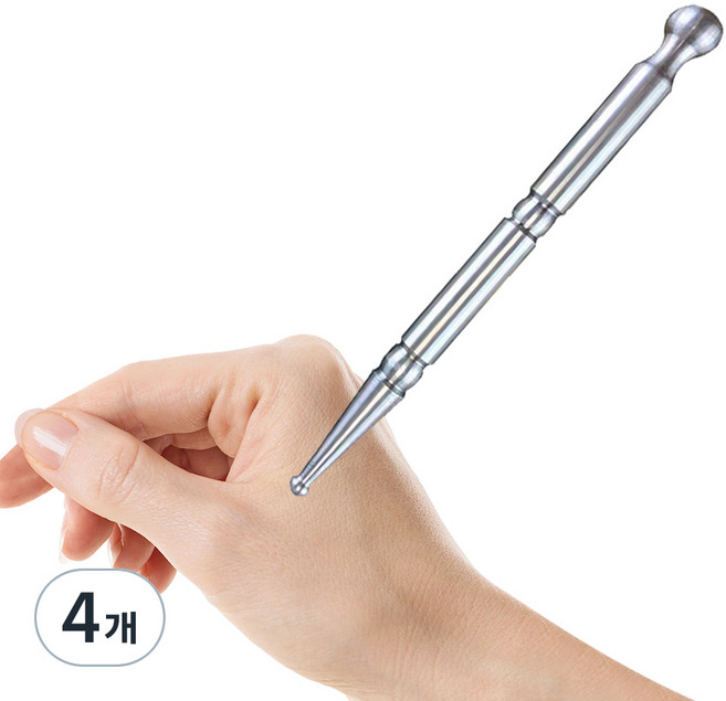 휴다온 혈 마사지 지압펜, 실버, 4개