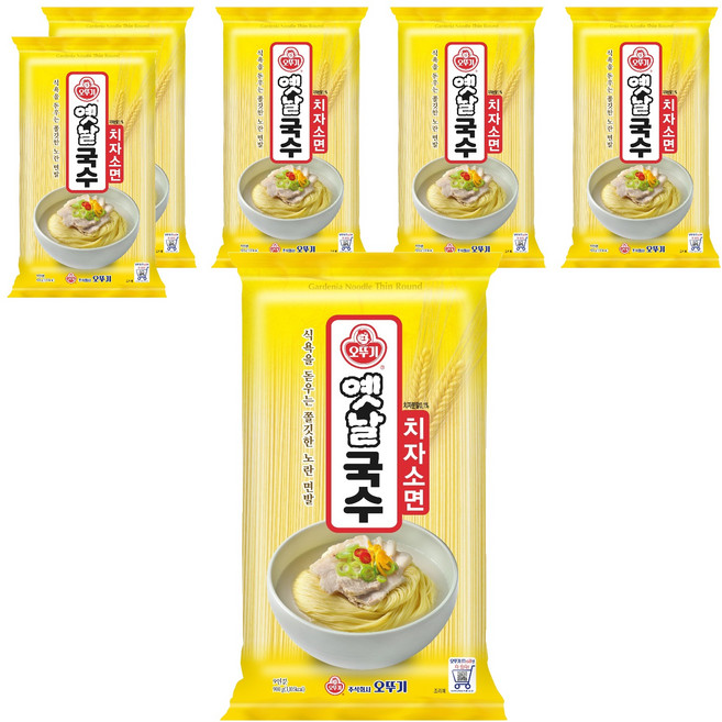 오뚜기옛날 국수 치자소면, 900g, 6개