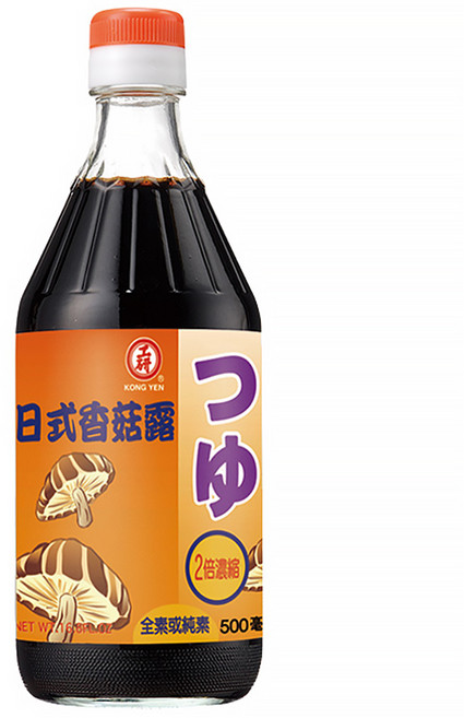 KONG YEN 工研 日式醬油露 香菇, 500ml, 1瓶