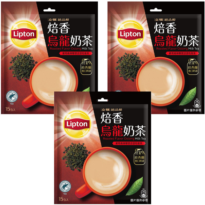 Lipton 立頓 絕品醇 焙香烏龍奶茶, 3袋, 15包, 19g
