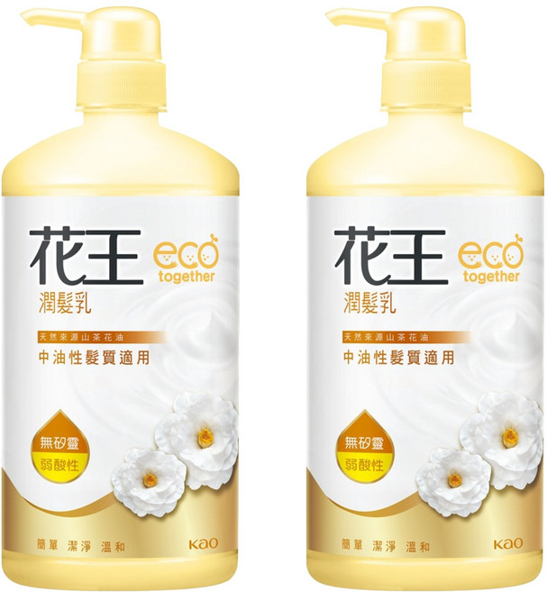 Kao 花王 潤髮乳 山茶花油, 750ml, 2瓶