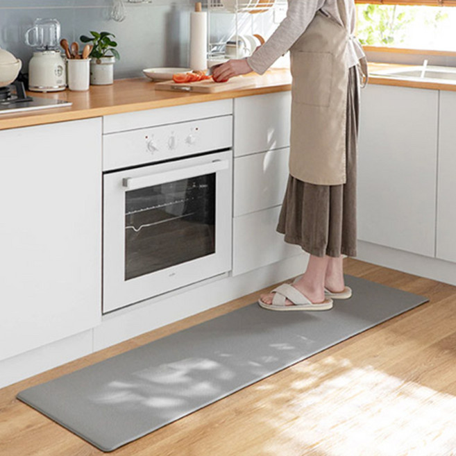 민스리빙 모던 PVC 주방 발매트, 그레이, 1개